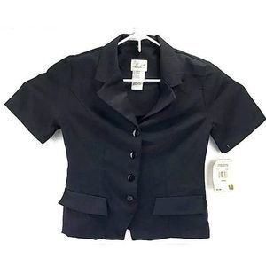 🌊KATHY LEE BLACK CARNIVAL BUTTON UP BLOUSE